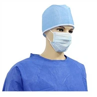 Capiau Llawfeddygol tafladwy gyda chlymau